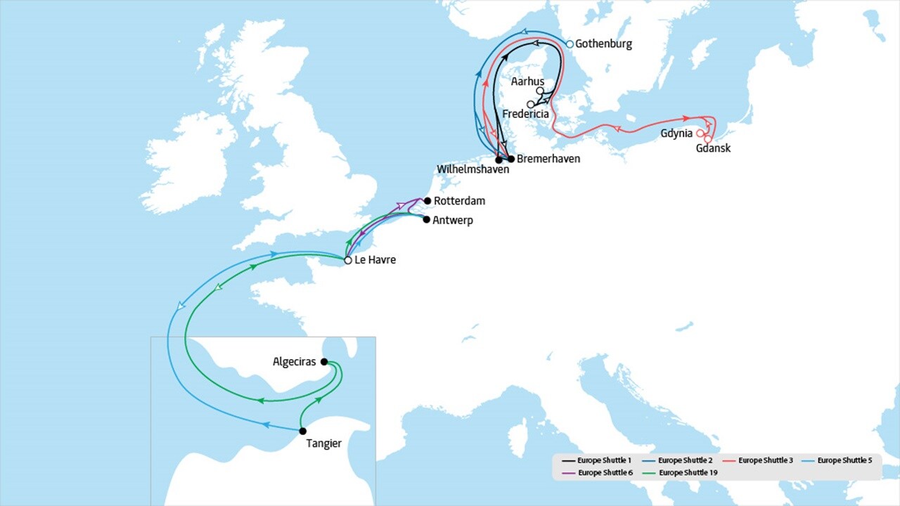 Europe shuttle clusters 1