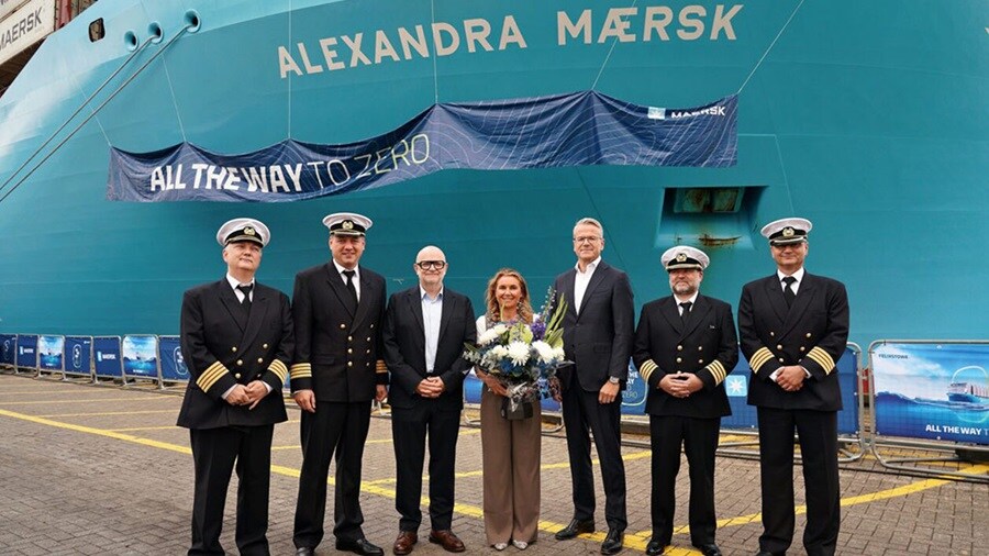 Naming ceremony of Alexandra Mærsk at the port of Felixstowe, UK on Wednesday 9 October 2024.