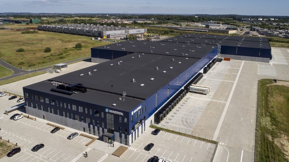 Aerial view of Maersk building