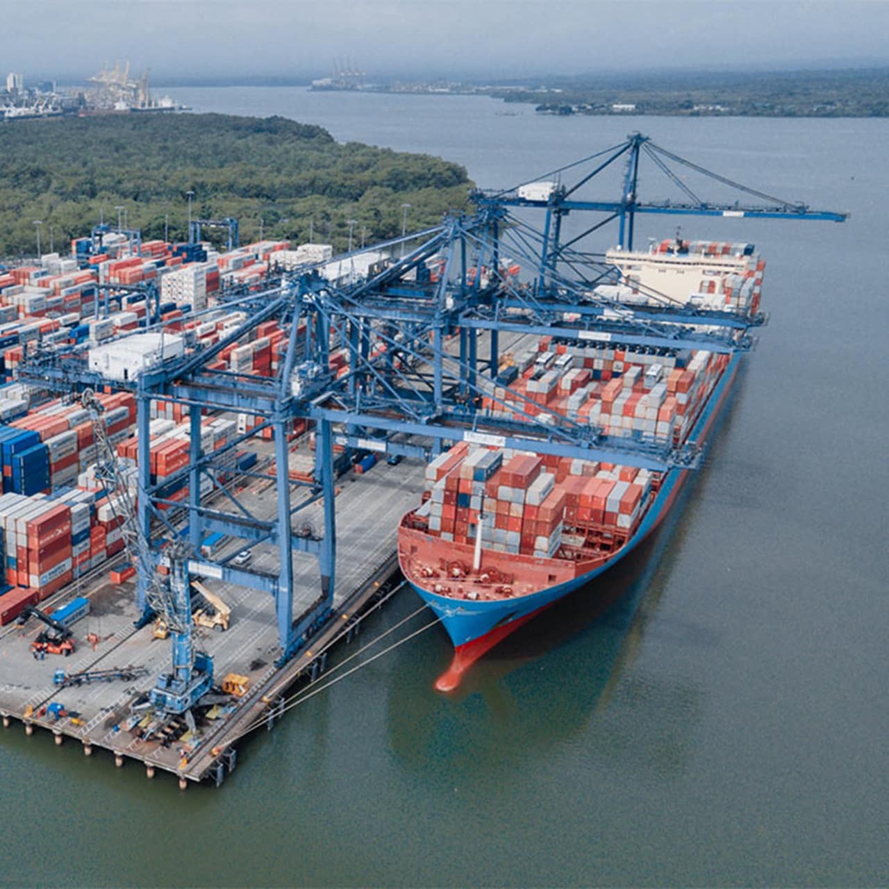 Maersk truck on road