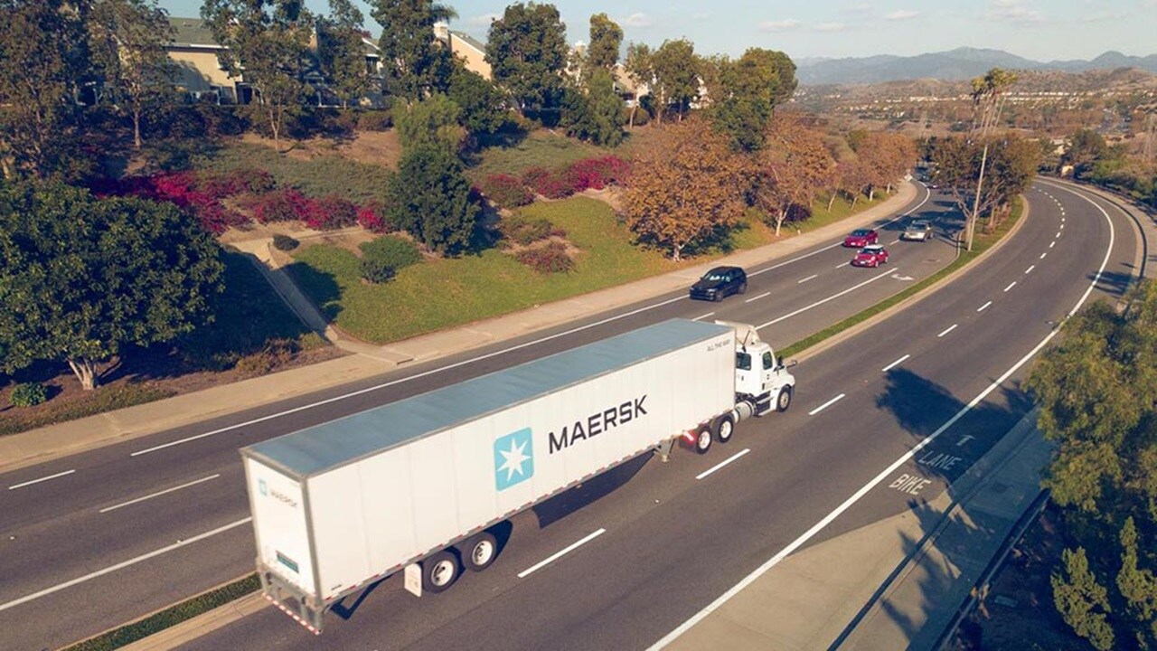 Truck on road
