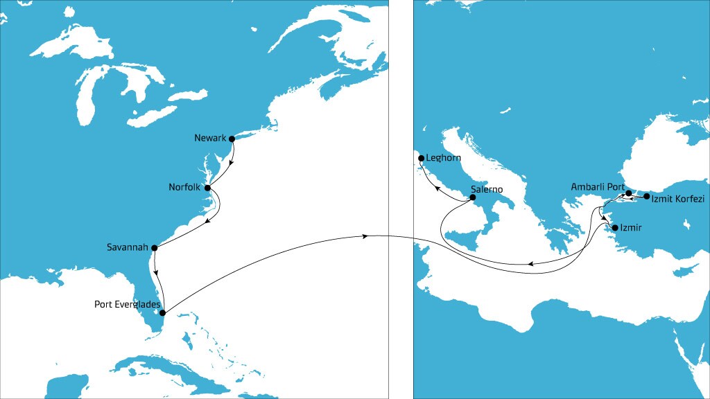 TA4 Eastbound Map