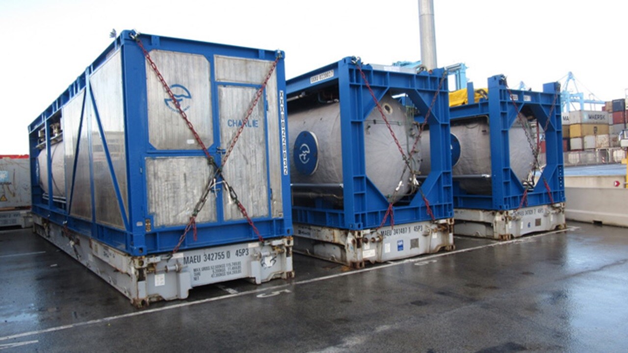 运输大件货物的特殊集装箱。